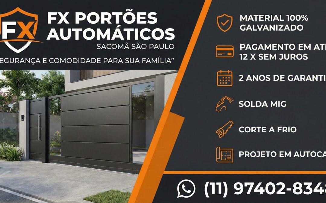 FX PORTOES - PORTOES AUTOMATICOS NO SACOMA - SP